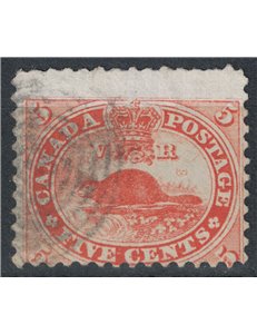 CANADA 1859-64 Beaver 5c red us