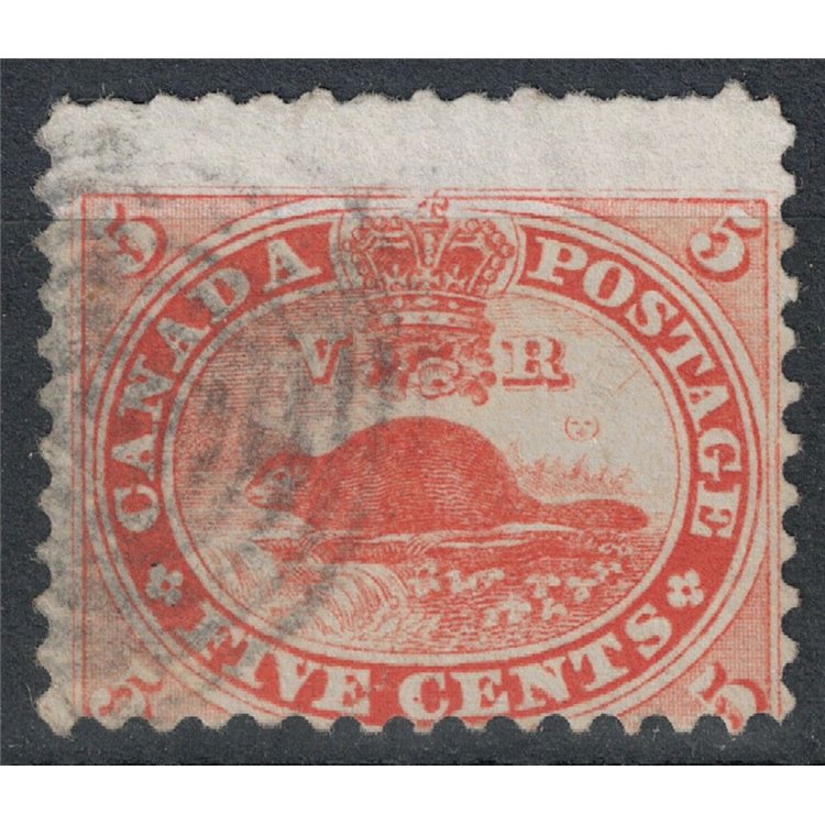 CANADA 1859-64 Castoro 5c rosso us