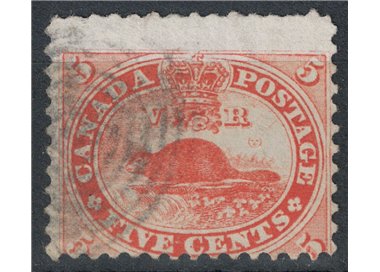 CANADA 1859-64 Castoro 5c rosso us