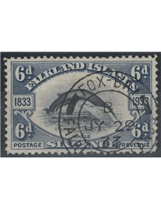 FALKLAND 1933 Centenario occupazione 6p nero violaceo us