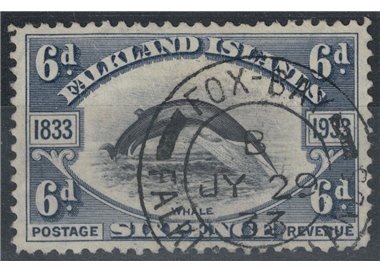 FALKLAND 1933 Centenario occupazione 6p nero violaceo us