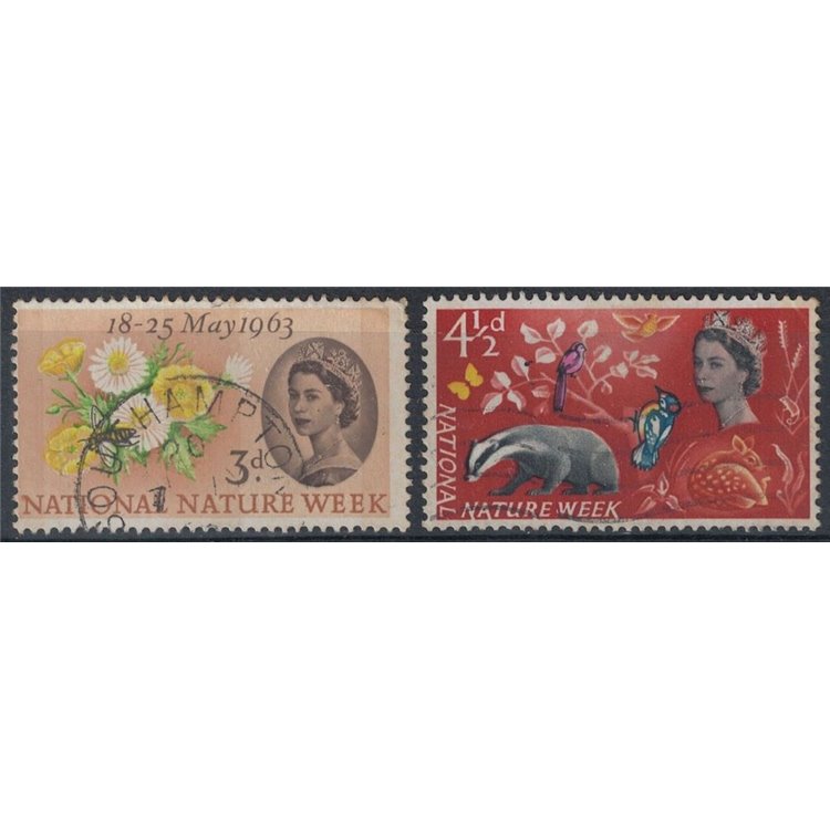GRAN BRETAGNA 1963 Settimana della natura (fosforo) 2v us