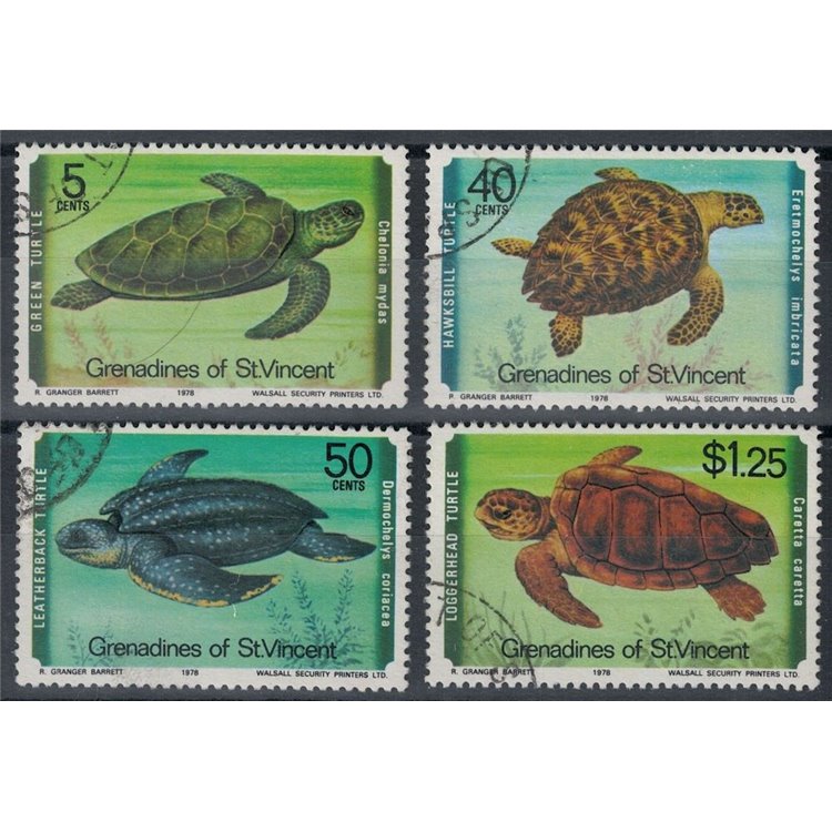 GRENADINES OF ST. VINCENT 1978 Water Turtles 4v us
