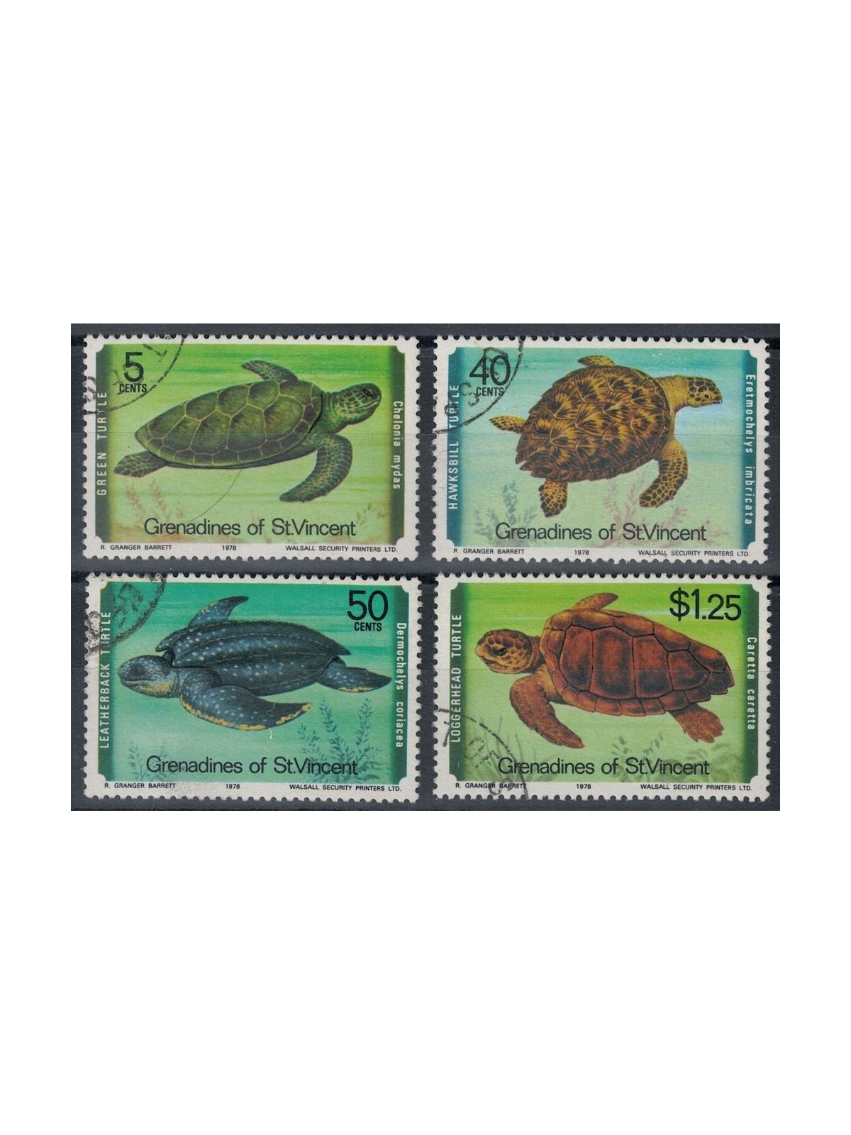 GRENADINES OF ST. VINCENT 1978 Water Turtles 4v us
