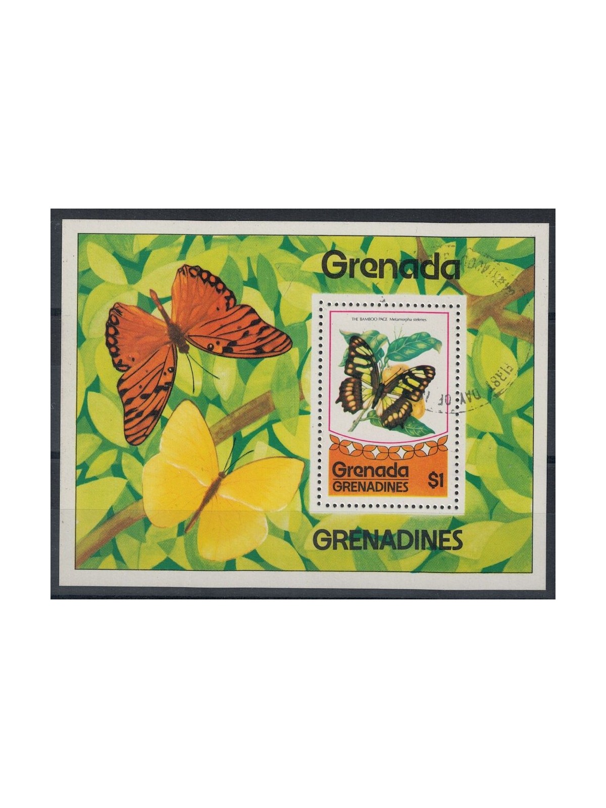 GRENADA GRENADINES 1975 Butterflies s/s us