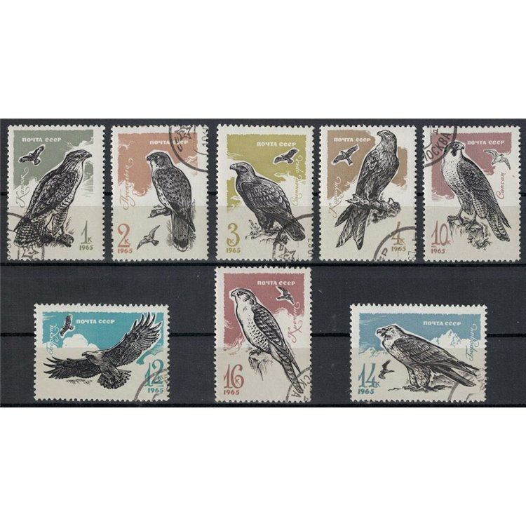 RUSSIA 1965 Uccelli rapaci 8v us