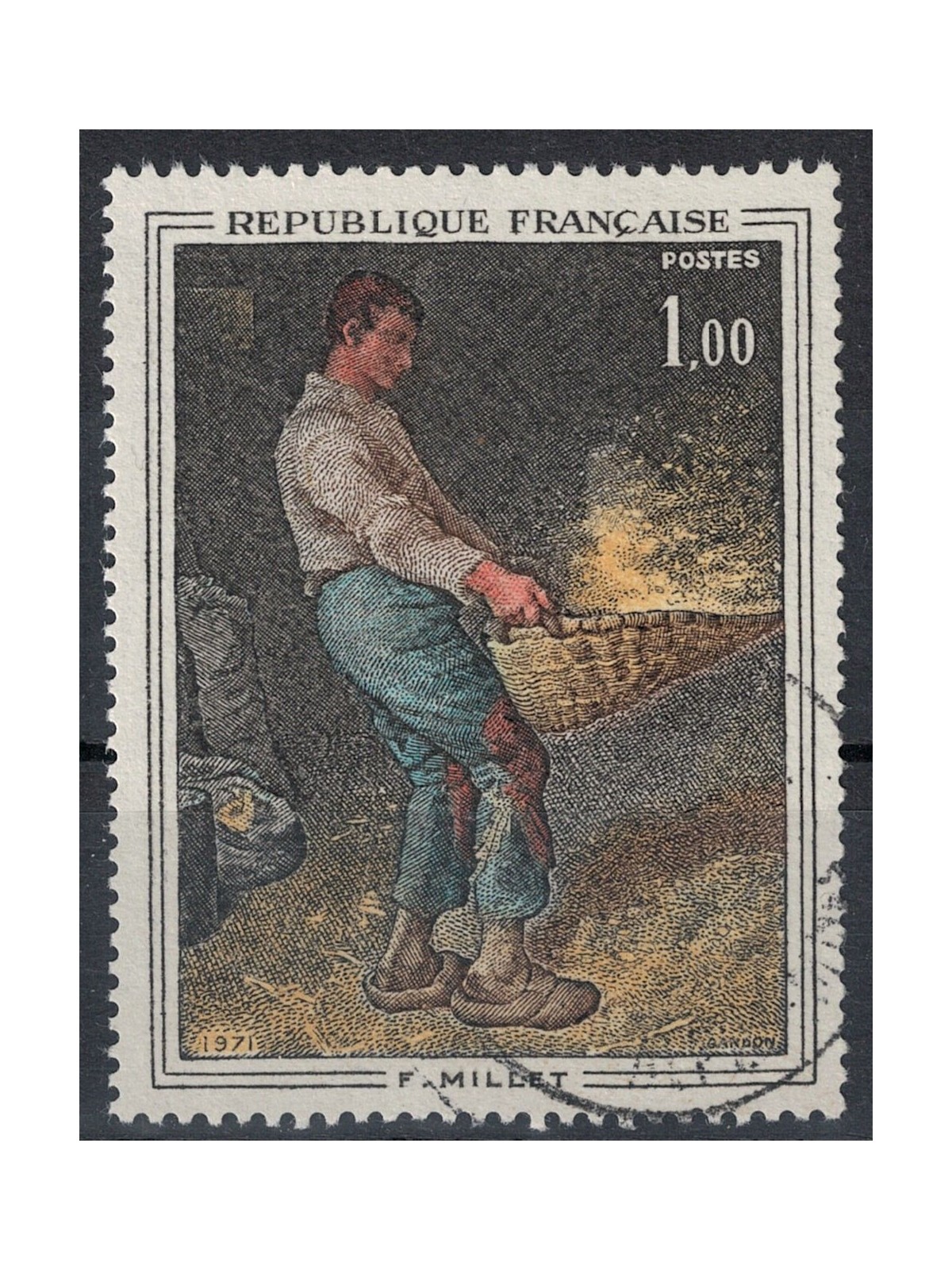 FRANCIA 1971 Arte (Millet, Il vagliatore) us