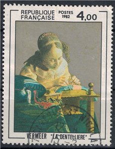 FRANCE 1982 Art (Vermeer, The Lacemaker) us