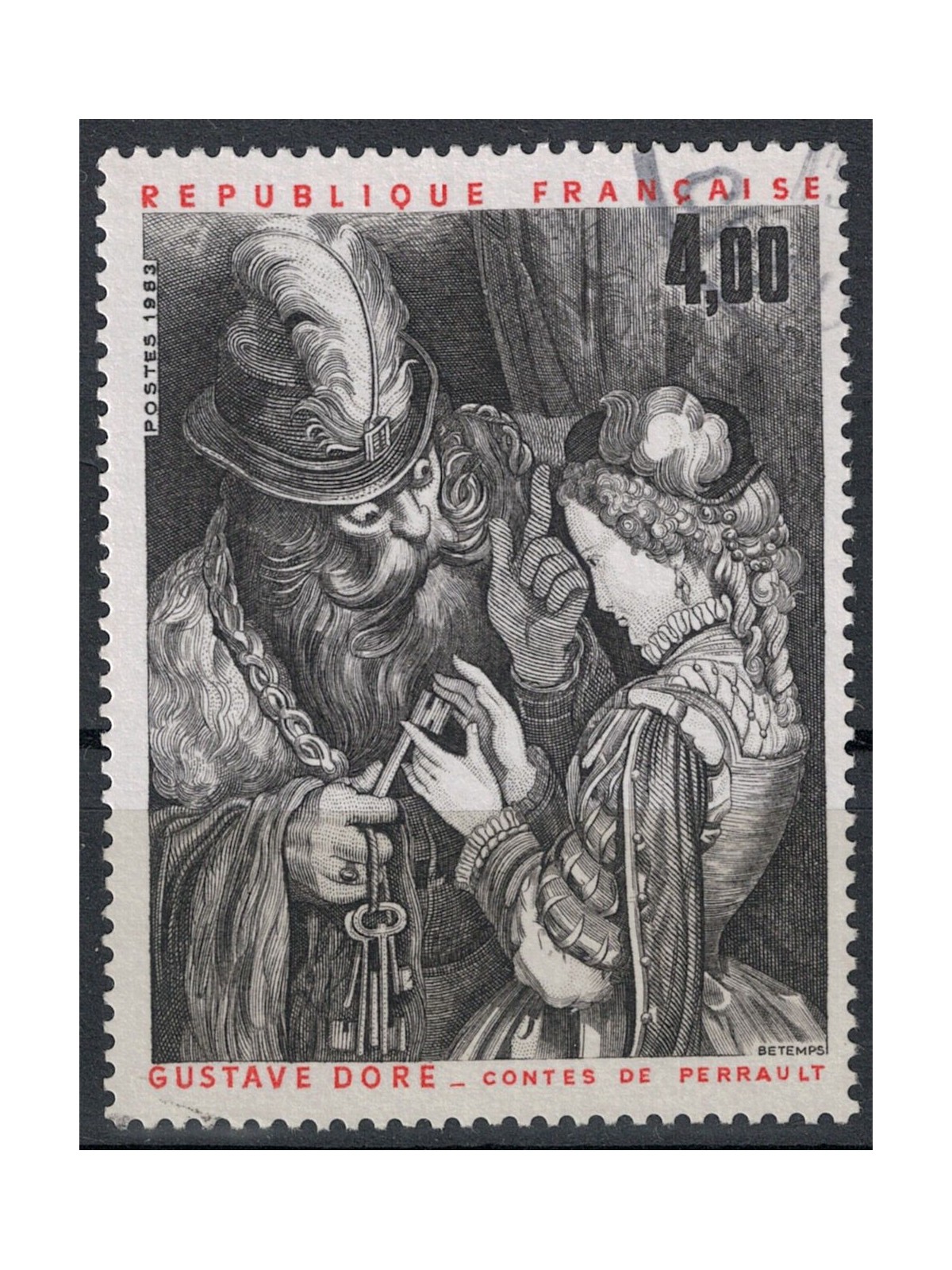 FRANCE 1983 Art (Gustave Dorè, Bluebeard Entrusts the Keys) us