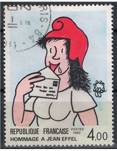 FRANCE 1983 Art (Jean Effel, Marianne with the letter) us