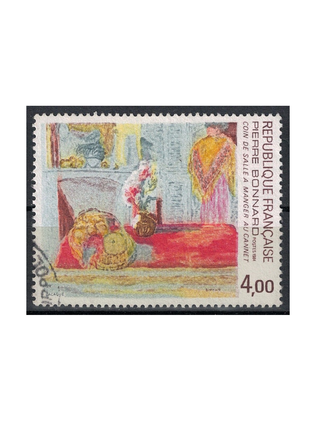 FRANCIA 1984 Arte (Pierre Bonnard, Angolo di sala da pranzo) us