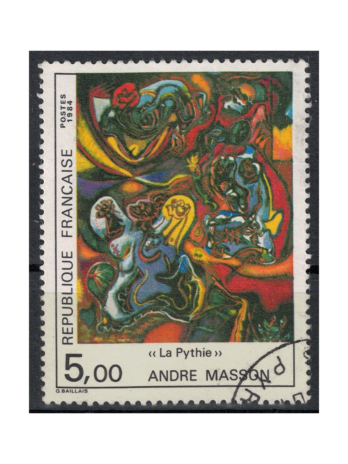 FRANCIA 1984 Arte (Andre Masson, La Pizia) us
