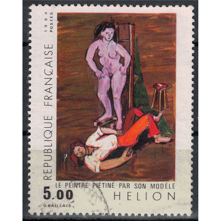FRANCIA 1984 Arte (Helion, Pittore calpestato dalla modella) us