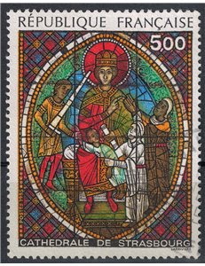 FRANCIA 1985 Arte (Vetrata della Cattedrale di Strasburgo) us