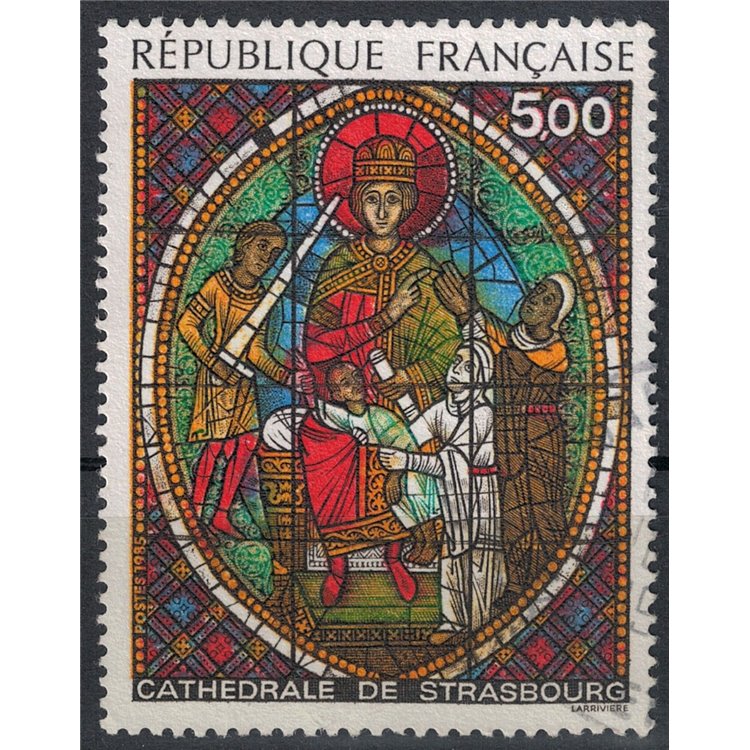 FRANCE 1985 Art (Stained glass window of Strasbourg Cathedral) us