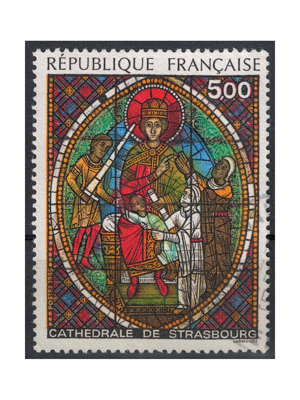 FRANCIA 1985 Arte (Vetrata della Cattedrale di Strasburgo) us