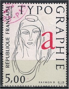 FRANCIA 1986 Arte (Raymond Gid, La tipografia) us
