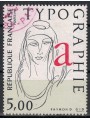 FRANCE 1986 Art (Raymond Gid, Typography) us