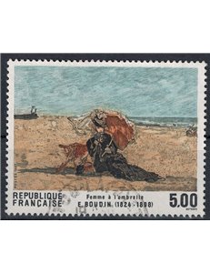FRANCE 1987 Art (E. Boudin, Woman with an Umbrella) us
