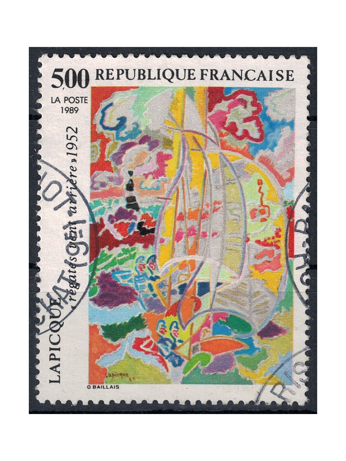 FRANCE 1989 Art (Lapicque, Regatta) us