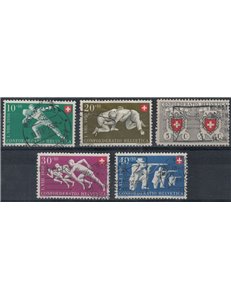 SVIZZERA 1950 Pro Patria 5v us