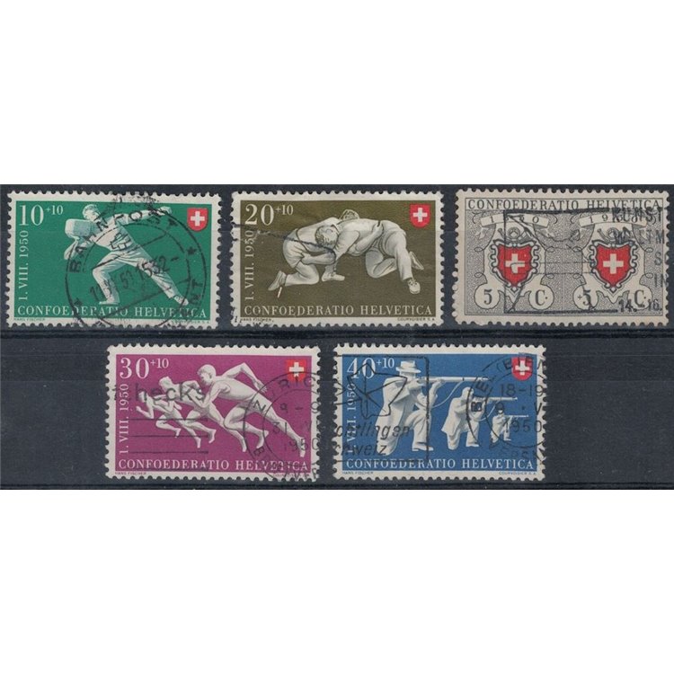 SWITZERLAND 1950 Pro Patria 5v us