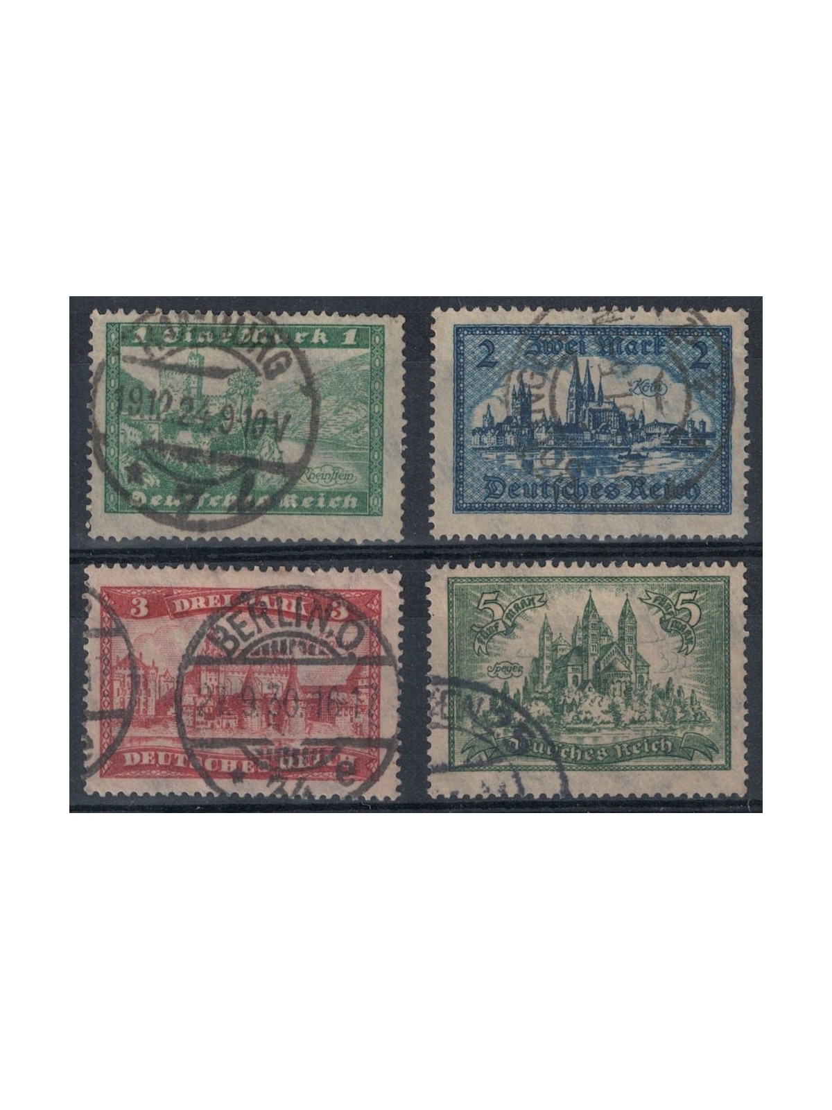 GERMANIA REICH 1924-27 Vedute diverse 4v us