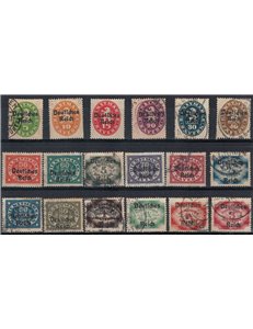 GERMANY REICH 1920 Service Stamps (Bavaria) 18v us
