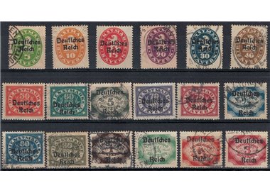 GERMANY REICH 1920 Service Stamps (Bavaria) 18v us