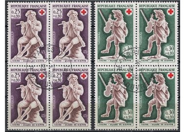 FRANCIA 1967 Pro Croce Rossa (in quartina) 2v us