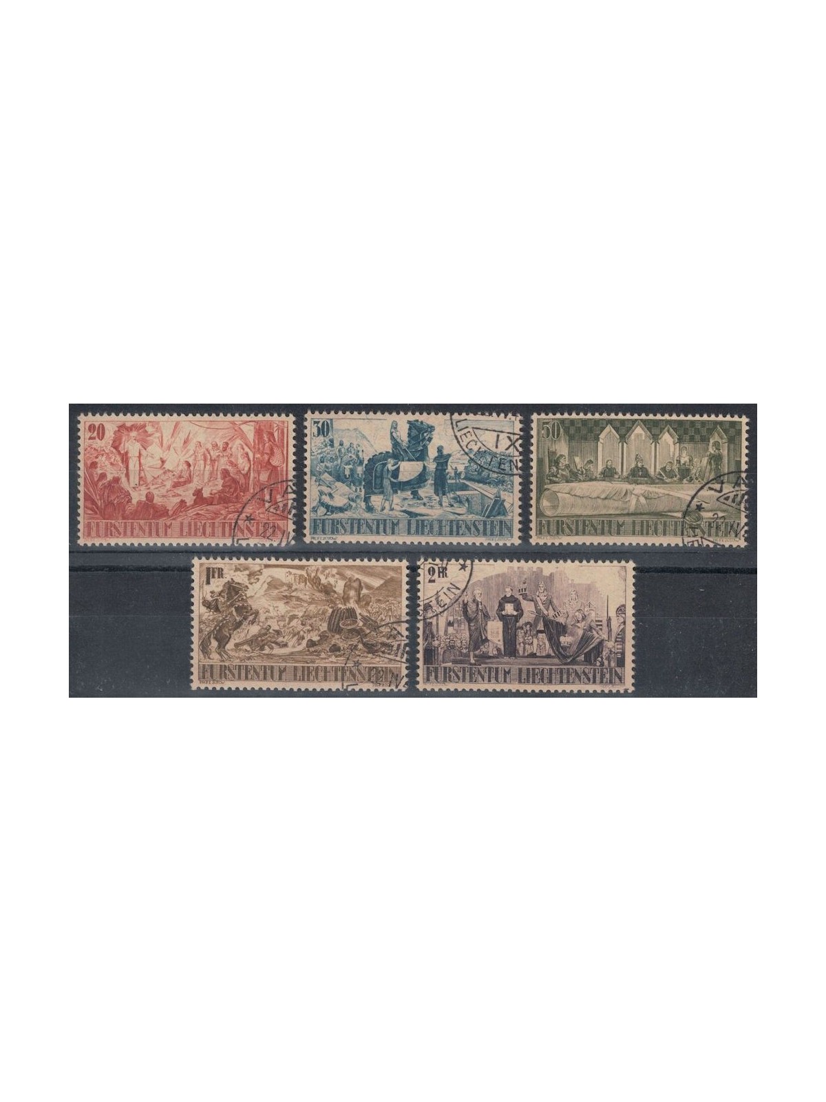 LIECHTENSTEIN 1942 Monforte Estates 5v us