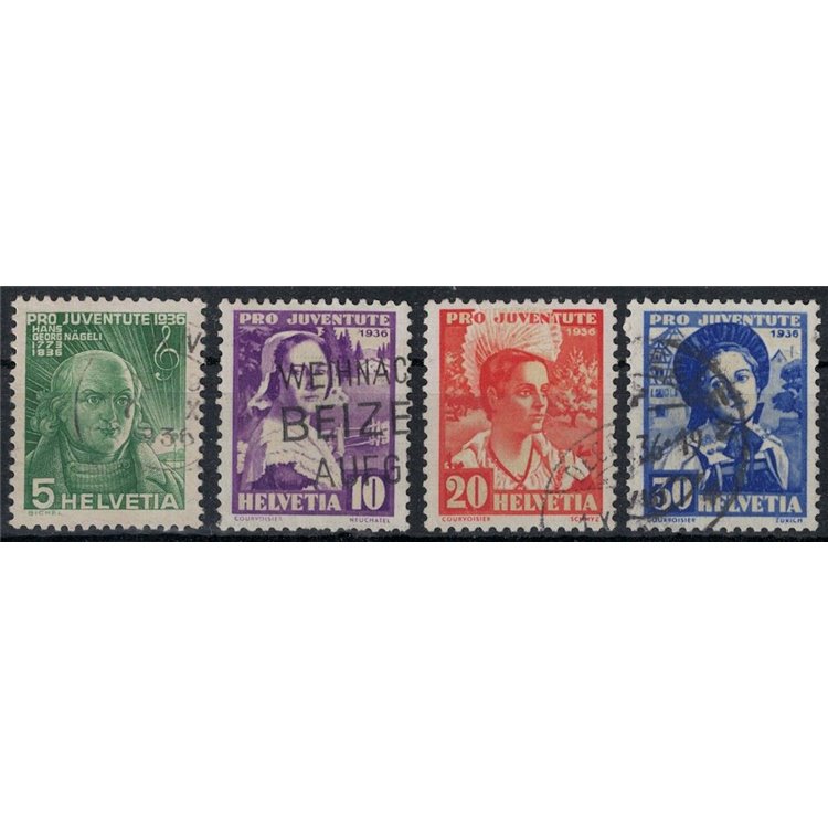 SVIZZERA 1936 Pro Juventute 4v us