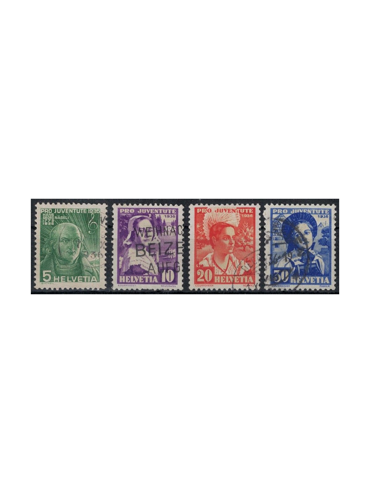SVIZZERA 1936 Pro Juventute 4v us