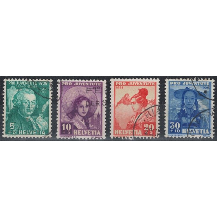 SWITZERLAND 1938 Pro Juventute 4v us