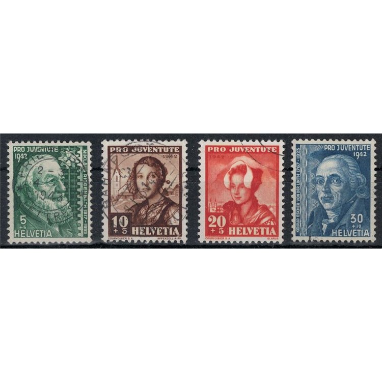 SWITZERLAND 1942 Pro Juventute 4v us