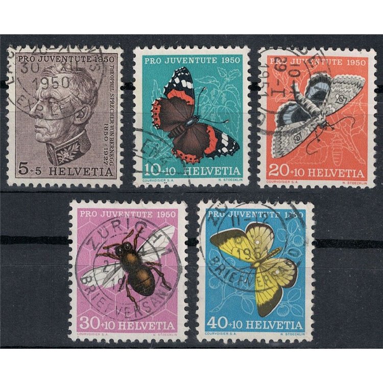 SWITZERLAND 1950 Pro Juventute 5v us