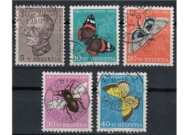 SWITZERLAND 1950 Pro Juventute 5v us