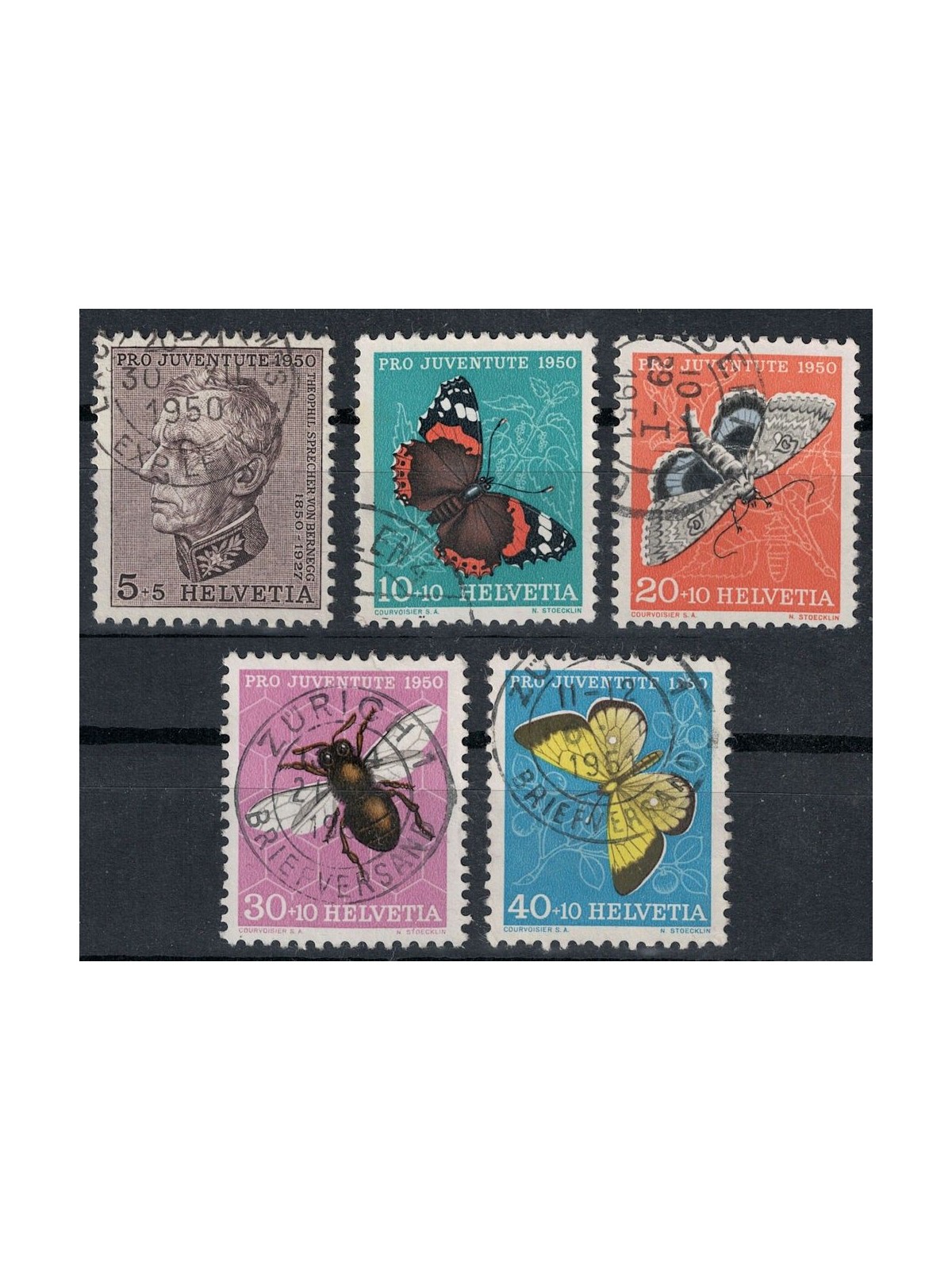 SVIZZERA 1950 Pro Juventute 5v us
