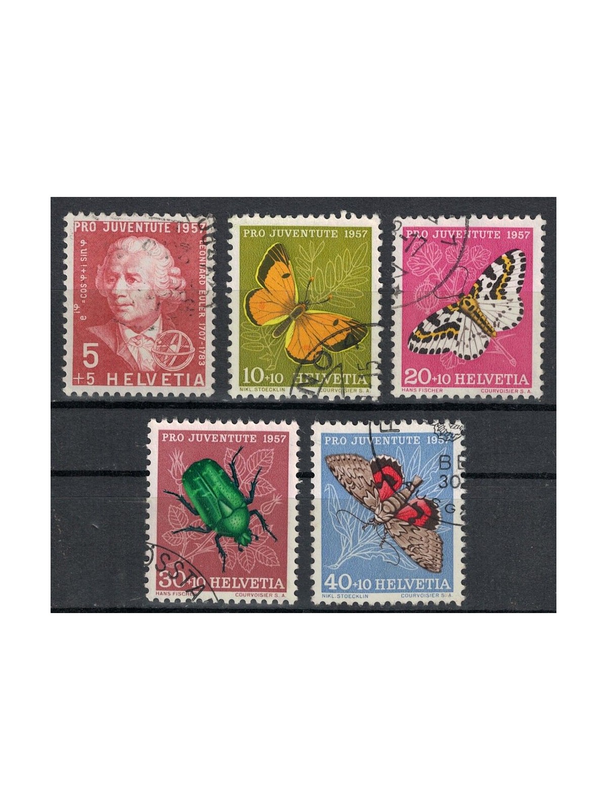 SVIZZERA 1957 Pro Juventute 5v us