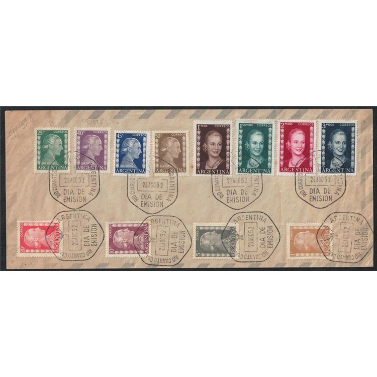 ARGENTINA 1952 Eva Peron 12v us (FDC)
