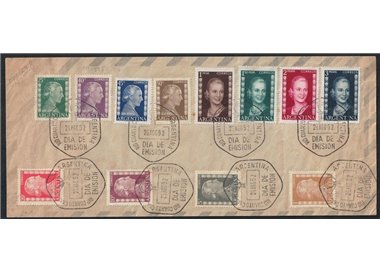 ARGENTINA 1952 Eva Peron 12v us (FDC)