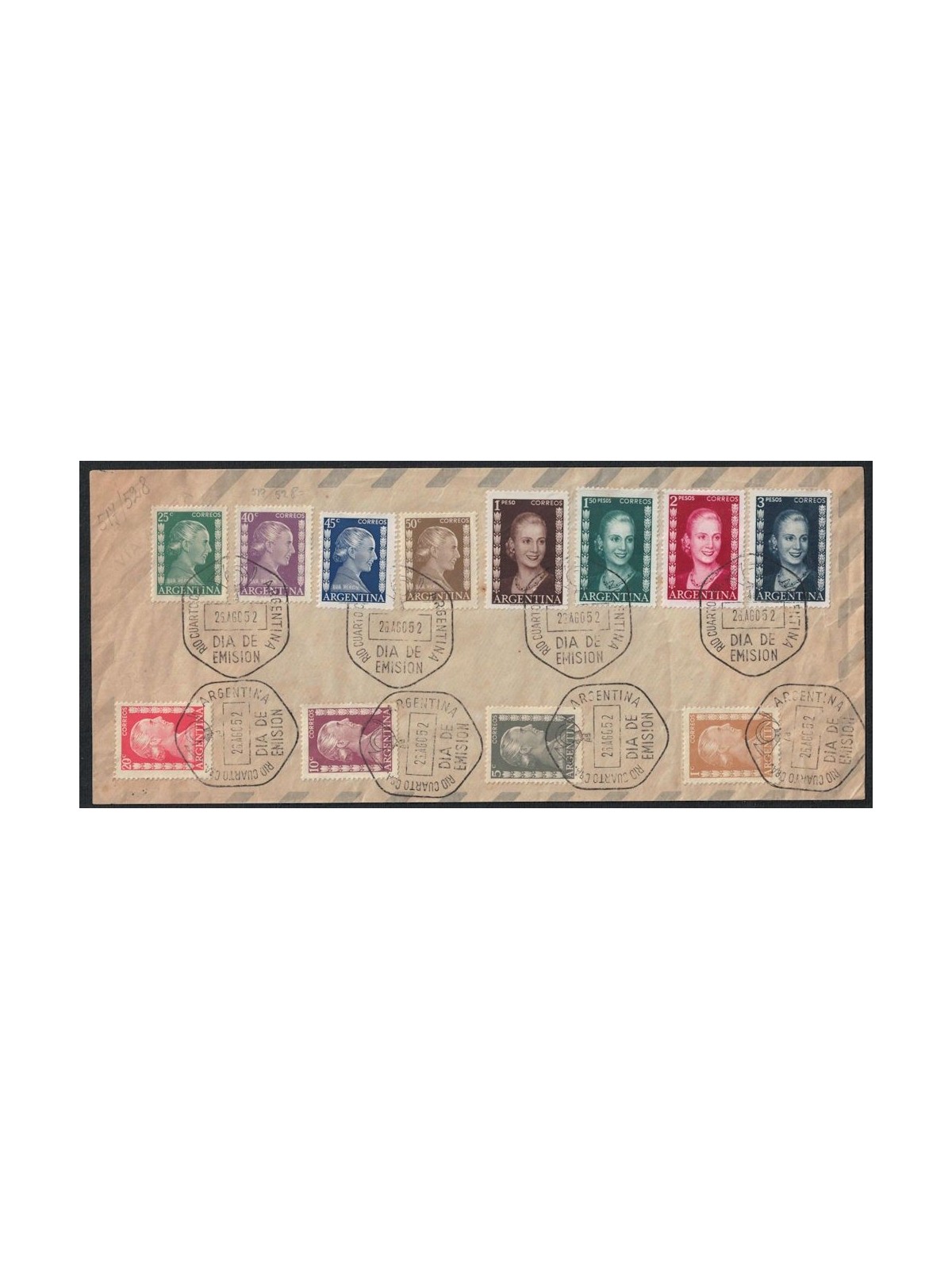 ARGENTINA 1952 Eva Peron 12v us (FDC)