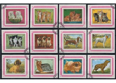 SHARJAH 1972 Fauna, dogs and cats 12 s/s us