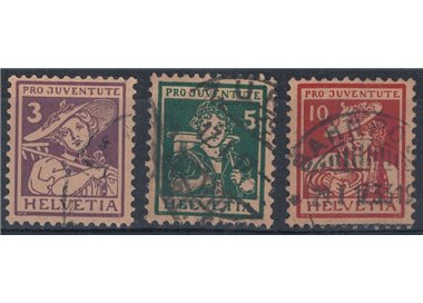 SVIZZERA 1916 Pro Juventute 3v us