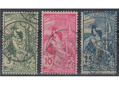 SVIZZERA 1900 Unione Postale Universale 3v us