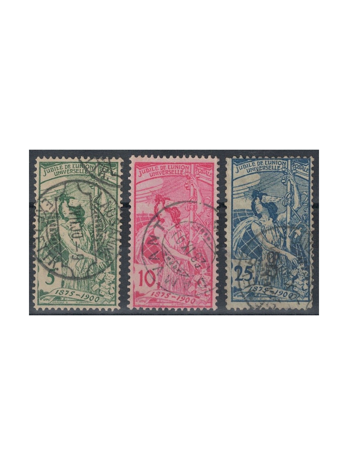 SVIZZERA 1900 Unione Postale Universale 3v us
