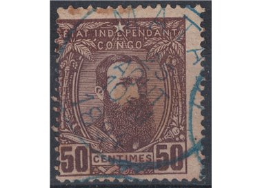 BELGIAN CONGO 1887-94 Leopold II 50c brown us