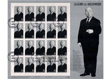 USA 1998 Legends of Hollywood (Alfred Hitchcock) m/s us