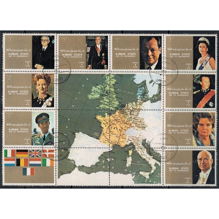 AJMAN 1973 Heads of State 9v us