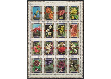 UMM AL QIWAIN 1973 Various Flowers 16v us